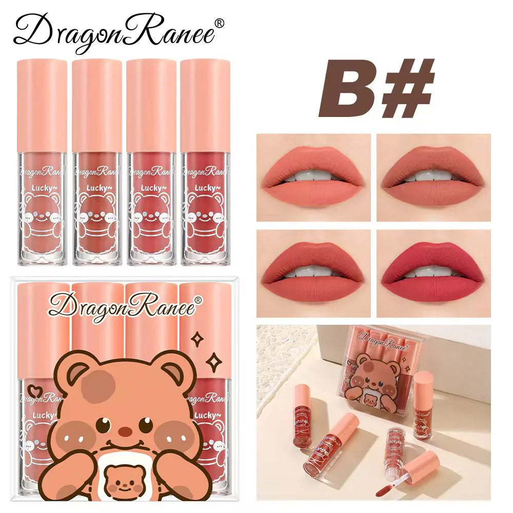 Dragon Ranee Long Lasting Lip gloss Set of 4Pcs Dragon Ranee