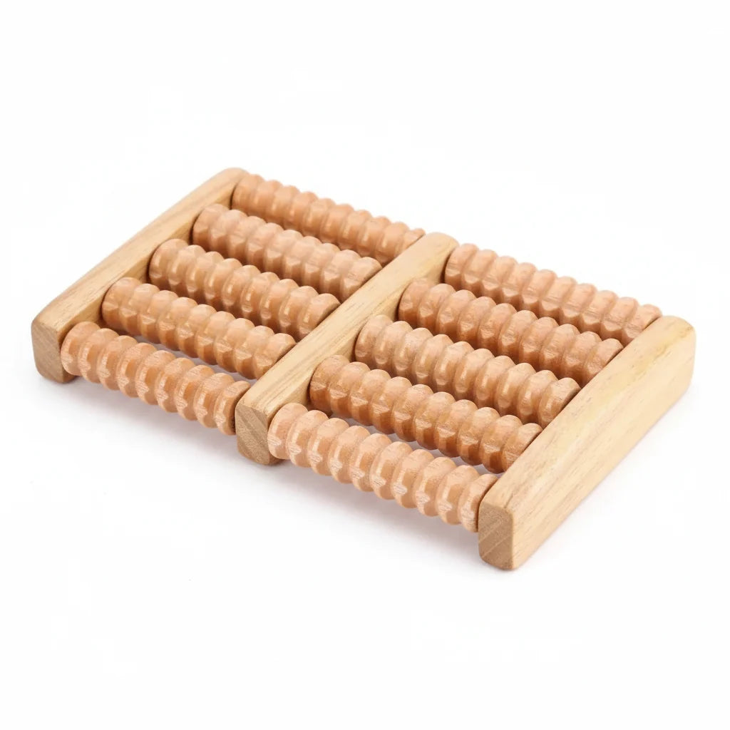 Traditional Wooden Roller Foot Massager - Each Cosmia.pk
