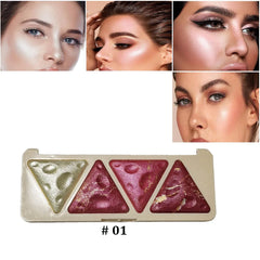 4 Colors Long Lasting Shimmer Triangle Cheese Blush Chanlanya