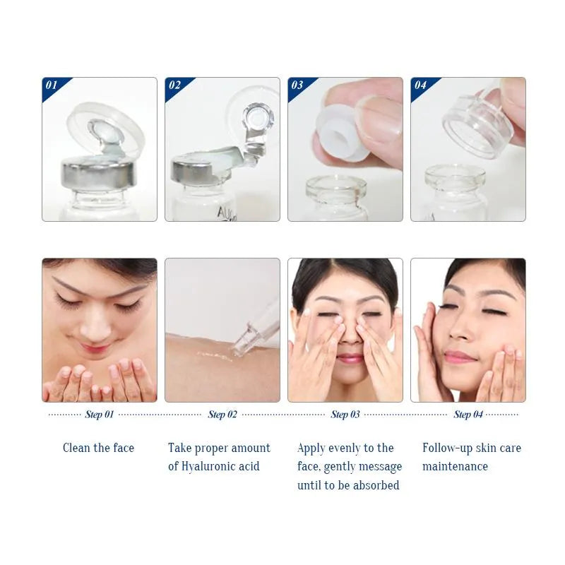 Bioaqua Hyaluronic Acid Essence B6 Moisturizing Anti‑Wrinkle Facial Serum - 10Pcs × 5ml Bioaqua