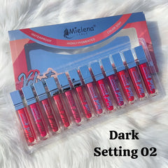 Mielena Italy Velvet Matte Lipglosses - 12 Pcs Set Mielena