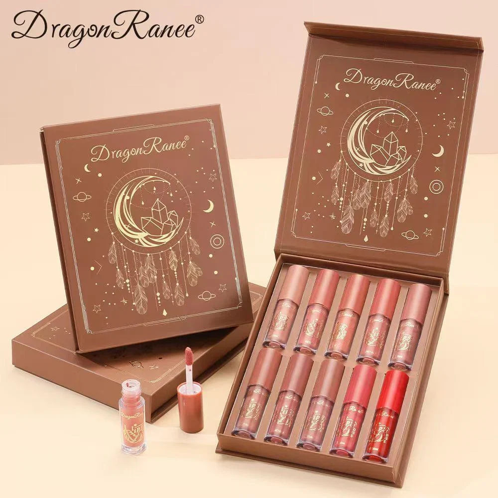 Dragon Ranee Cherry Matte Lip Gloss – 10 Pcs Set Dragon Ranee