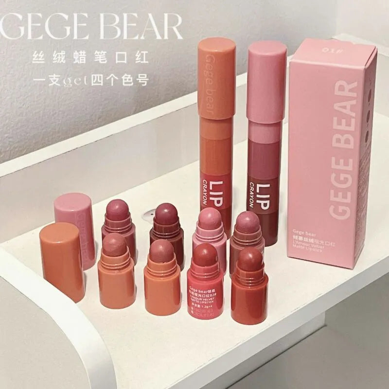 Gege Bear Lip Crayons 4in1 Lipstick Gege Bear