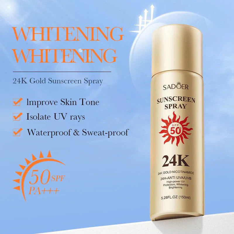 Sadoer Sunscreen Spray SPF 50 24K Gold – 150ml Sadoer
