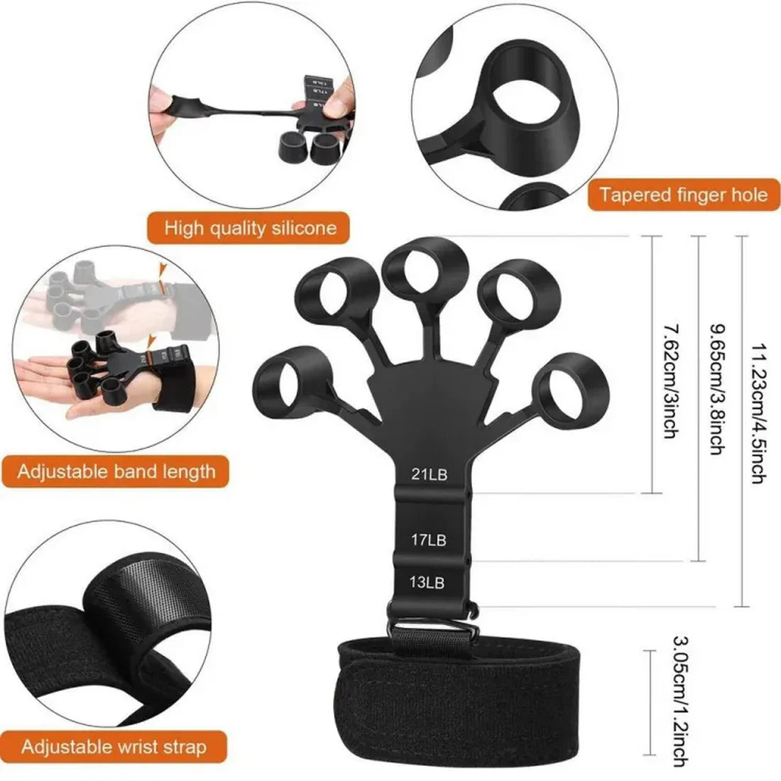 Silicone Finger Hand Grip Strengthener Cosmia.pk