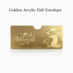 Golden acrylic golden envelope Cosmia.pk