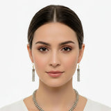 Stone Silver Chain Necklace