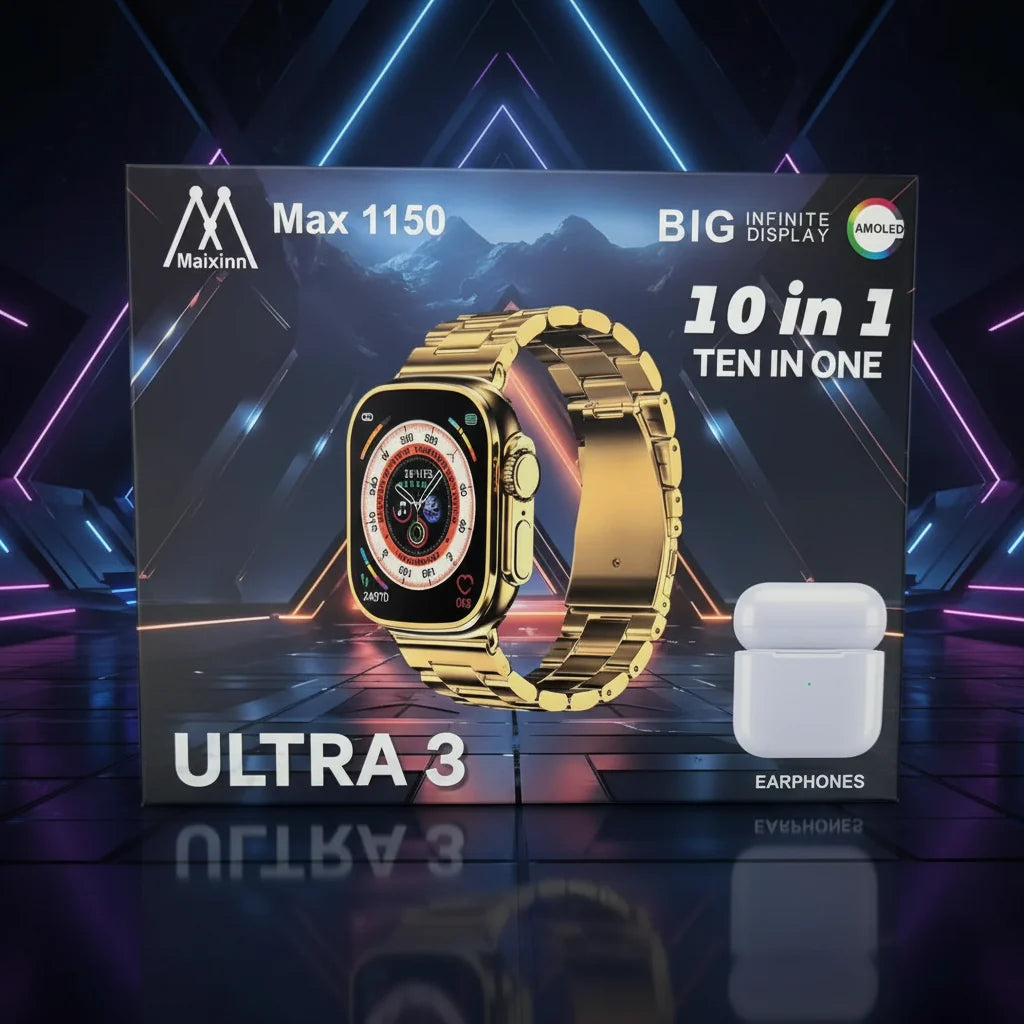Maixinn Max 1150 Smart Watch 10 in 1 + Free Earbuds Maixinn