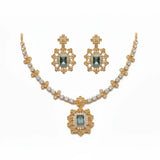 Rajwari Necklace Set Combo – Bracelet, Jhumki & Necklace