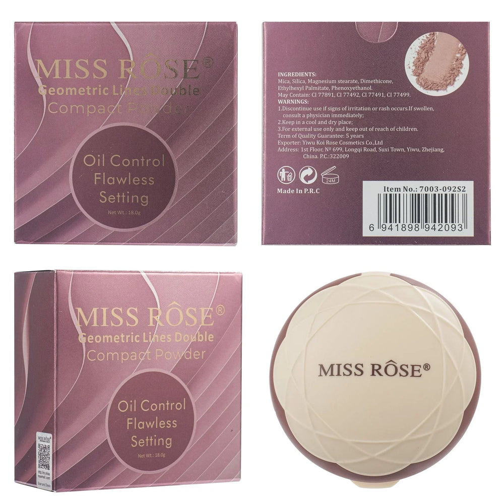 Miss Rose Oil Control Flawless Setting Compact Powder Miss Rose