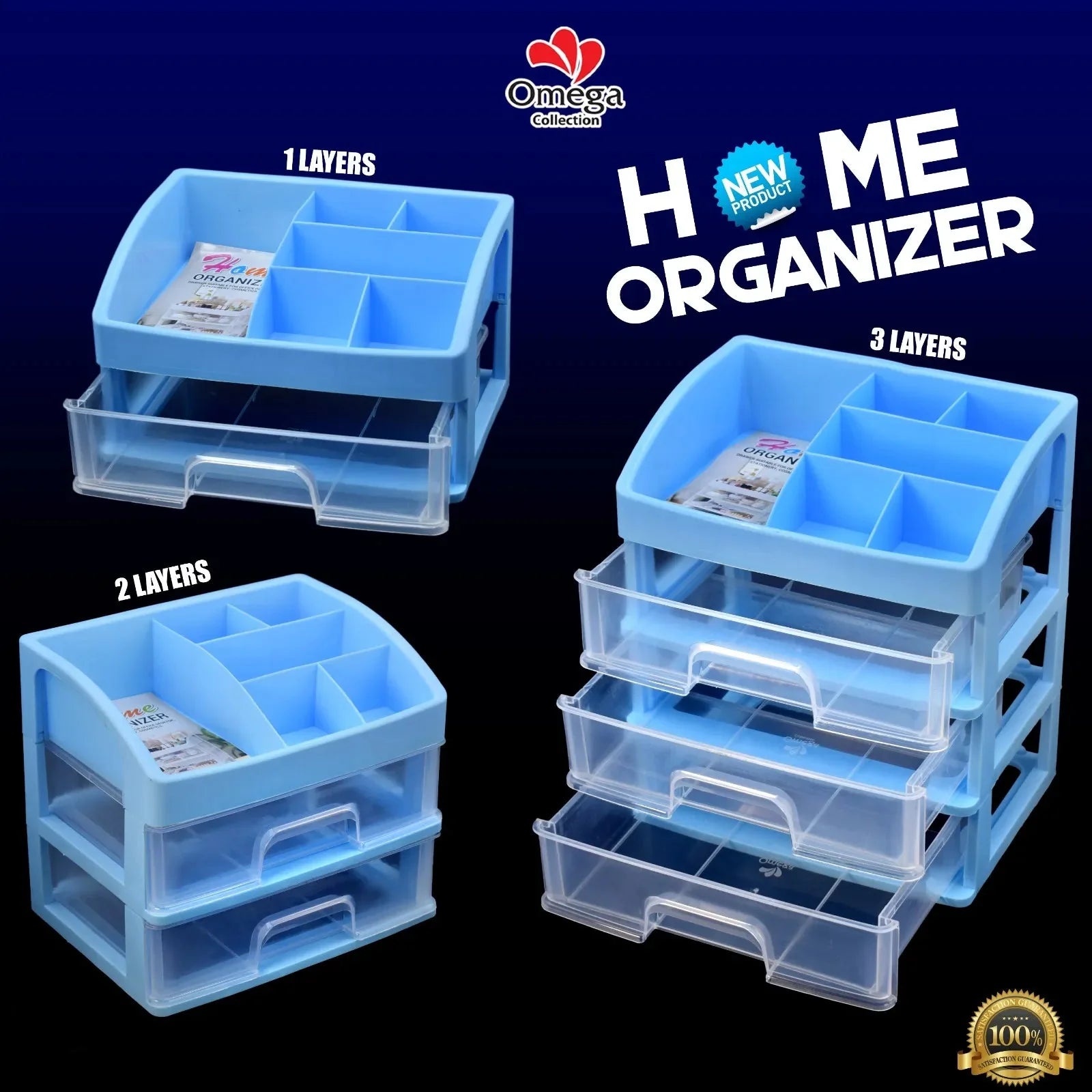 New Home Organizer Multi Purpose Rack 3 Layers Cosmia.pk