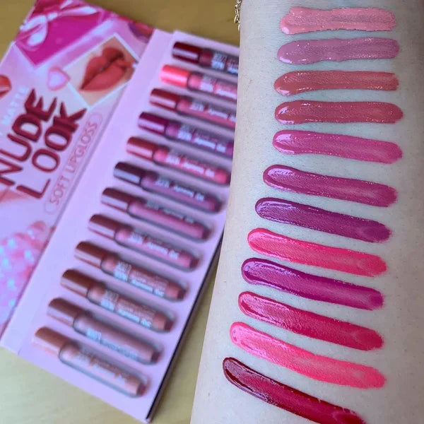 3Q Beauty Matte Velvet Lip Gloss Set of 12 3Q Beauty