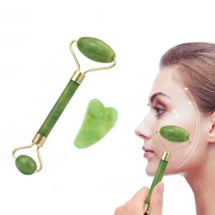 2 In 1 Jade Roller & Gua Sha Set Cosmia.pk