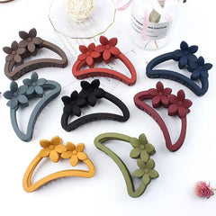 Colorful Matte Flower Hair Claw Clips Cosmia.pk