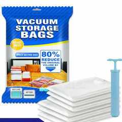 Vacuum Storage Bag Set – 5 Bags with 1 Suction Pump Cosmia.pk