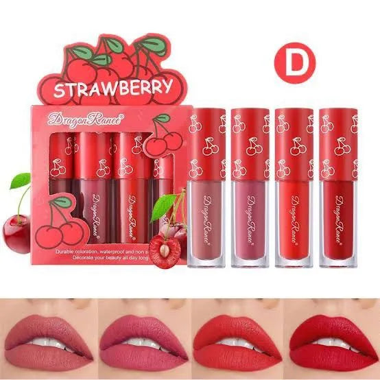 Dragon Ranee Water Proof Matte Lipgloss Liquid Lipstick (4pcs) Dragon Ranee