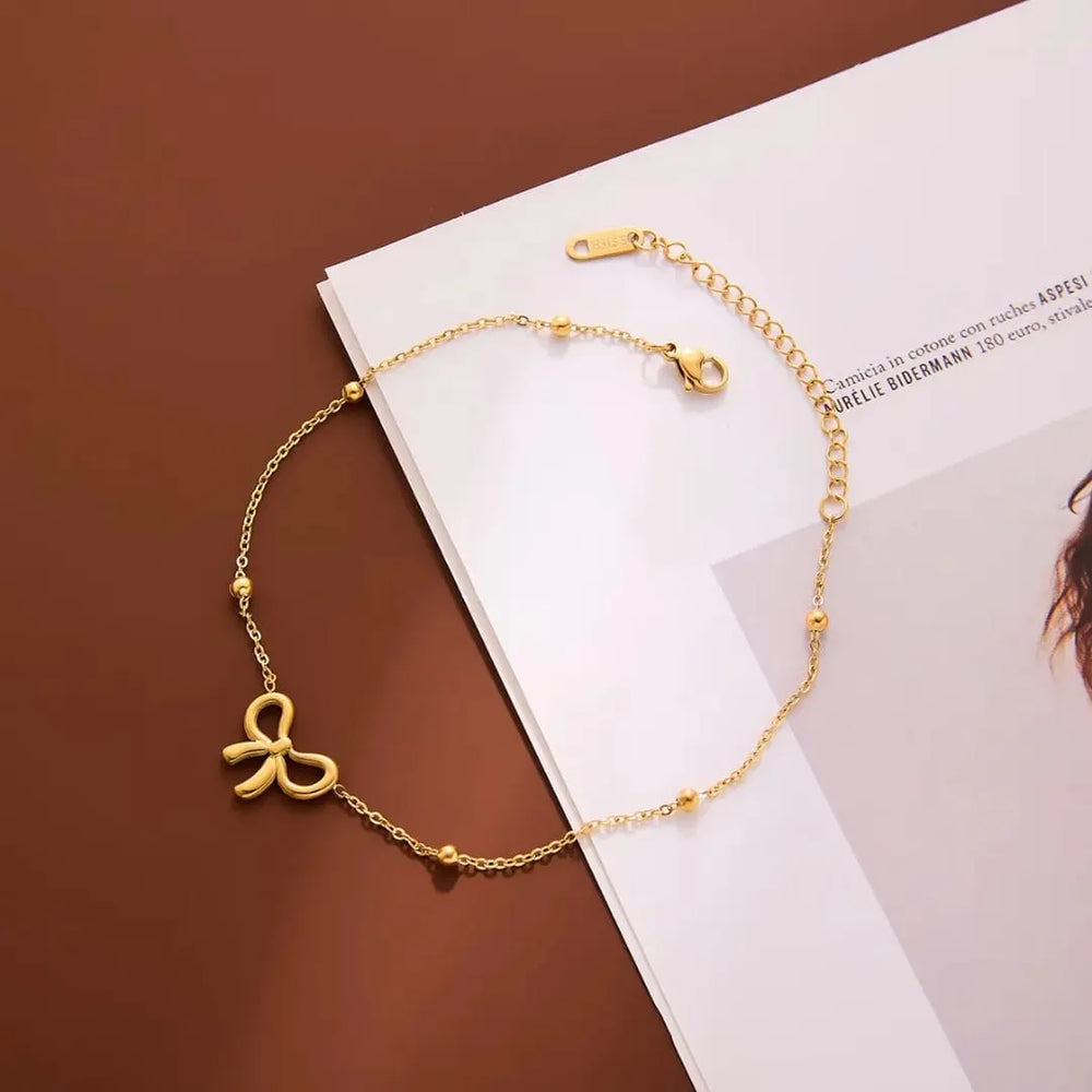 Stainless Steel Bow Bracelet Cosmia