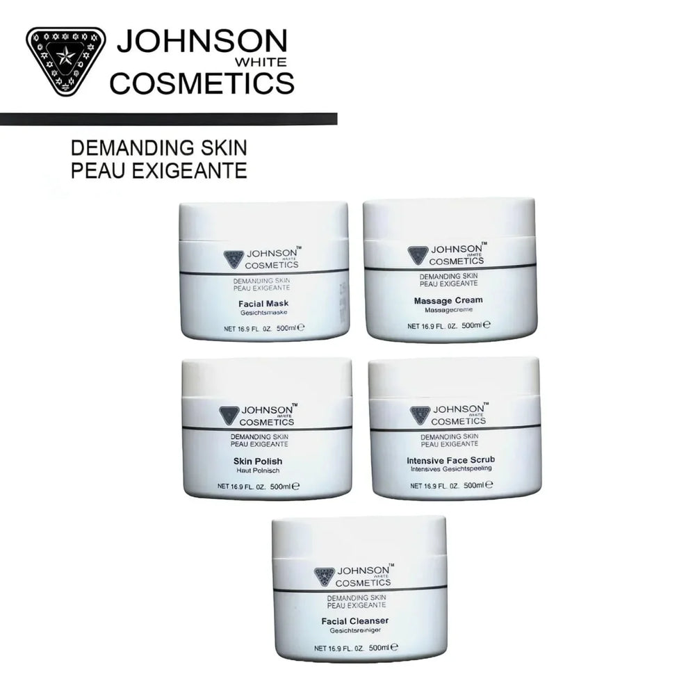 Johnson White Cosmetics Facial Kit Pack of 5 - 500ml Each Johnson White Cosmetics