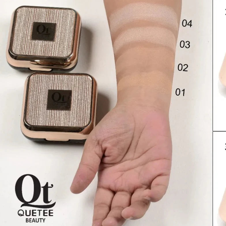 Quetee Beauty 2in1 High Quality Prime & Fine Oil Control Compact Powder Quetee