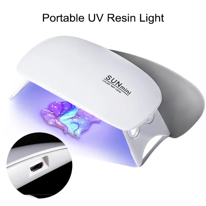 SUNmini Portable 6W Mini UV Lamp, Resin 6 LED Curing Light USB Charge SUNmini