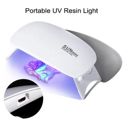 SUNmini Portable 6W Mini UV Lamp, Resin 6 LED Curing Light USB Charge SUNmini