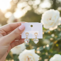 Korean Style Heart Earrings — Cute & Chic Accessory Cosmia