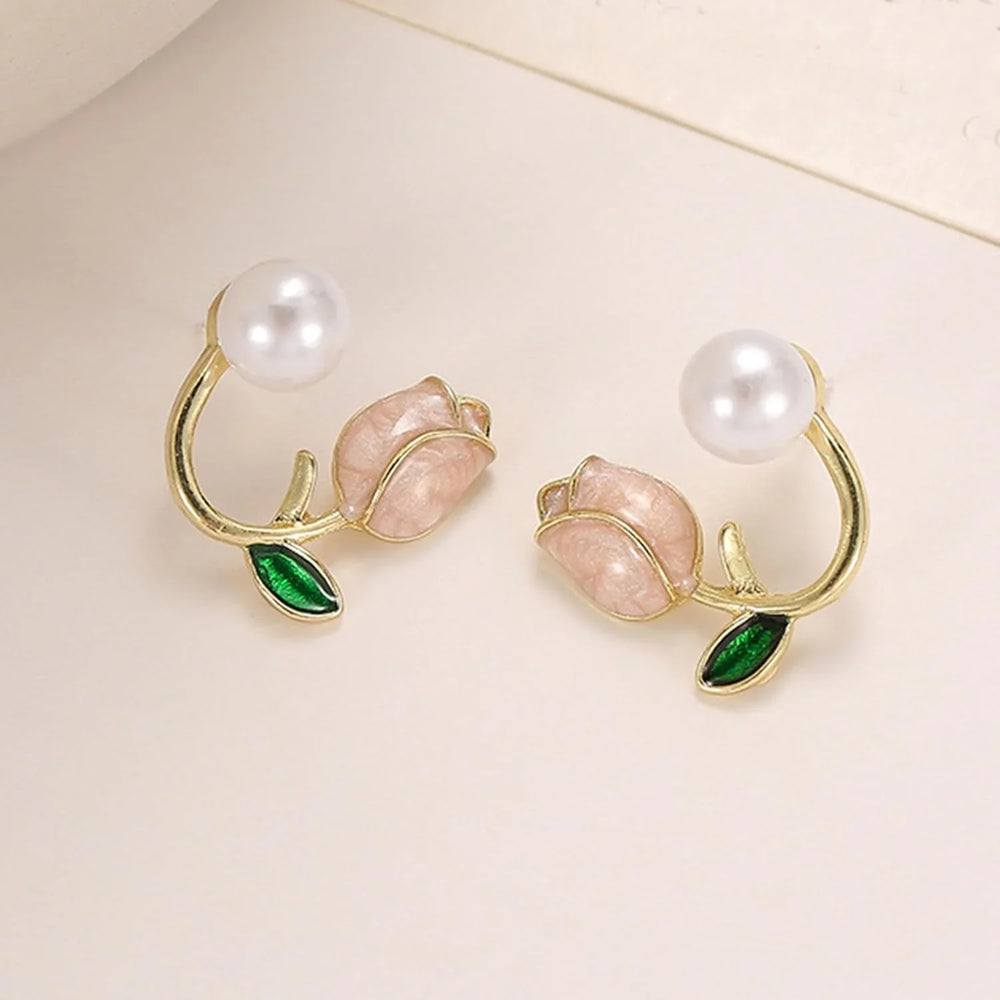 Tulip Front-Back Earrings Cosmia