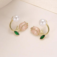 Tulip Front-Back Earrings Cosmia