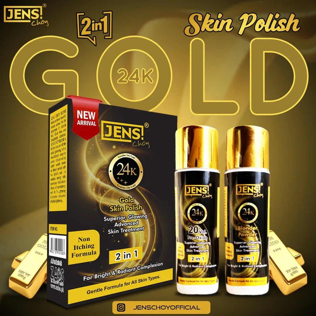 Jens Choy 2in1 24K Gold Glowing Skin Polish kit jens