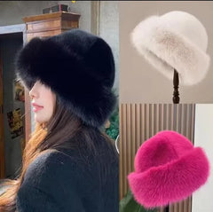 Fluffy Bucket Hat (Random Colour) Cosmia.pk