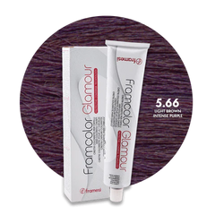Framesi Framcolor Glamour Hair Coloring Cream 5.66 Light Brown Intense Purple 100g Framesi
