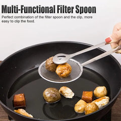 Stainless Steel Frying Tong With Strainer Cosmia.pk