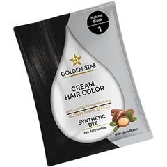 Golden Star Hair Color Natural Black 20g Golden Star