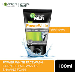 Garnier - Men Power White 2-in-1 Fairness Face Wash & Shaving Foam Garnier