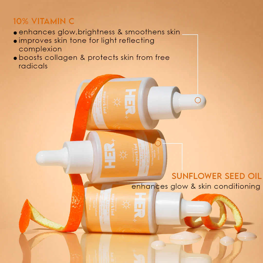 HER Beauty superkind glow and radiate serum 10% Vitamin C 30ml / 1.0 HER Beauty