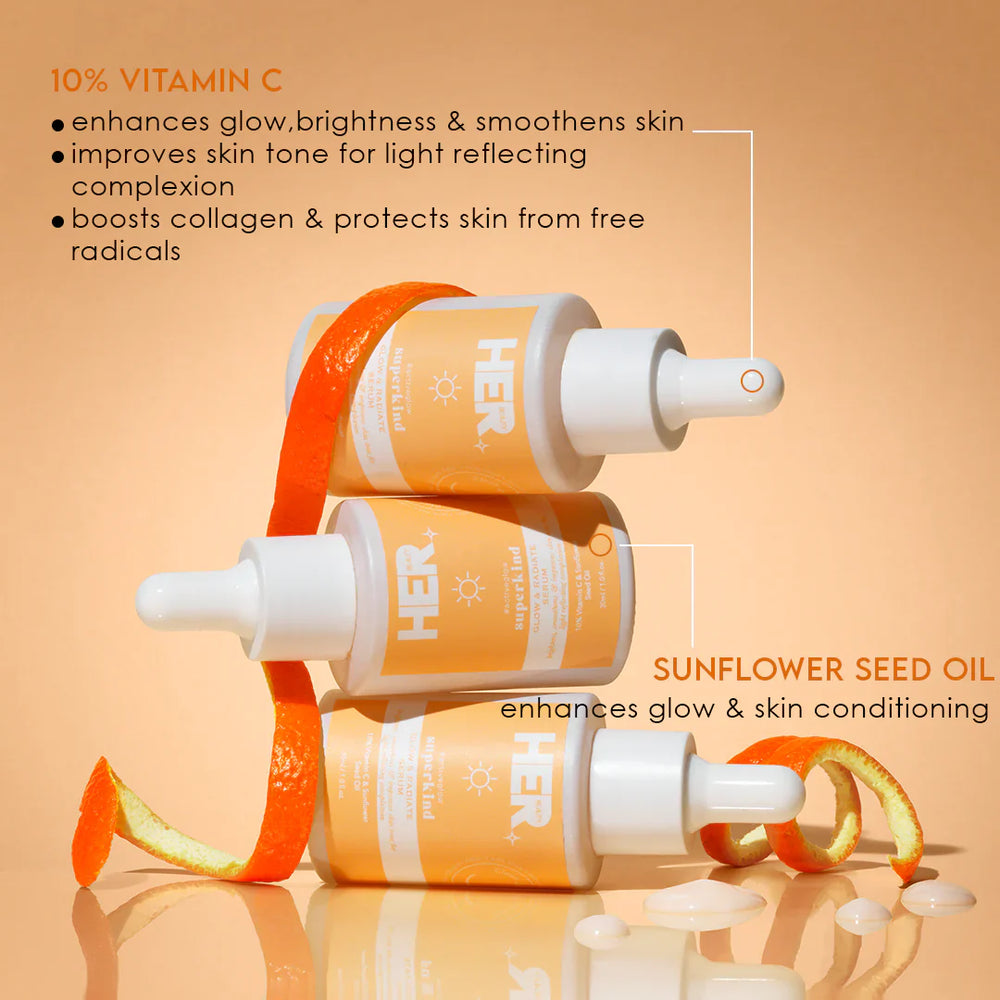 HER Beauty superkind glow and radiate serum 10% Vitamin C 30ml / 1.0 HER Beauty