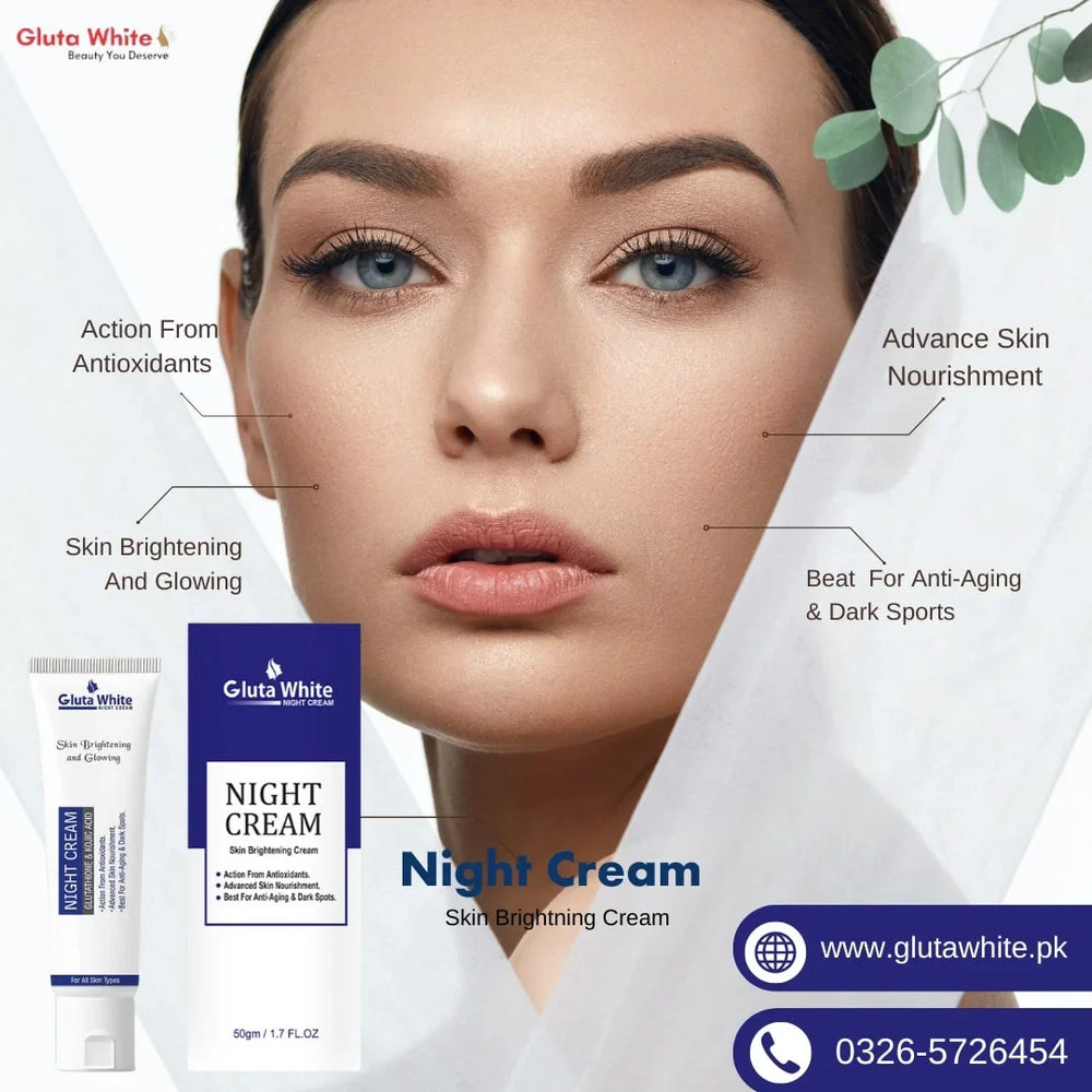 Gluta White Night Cream – 50gm Gluta White