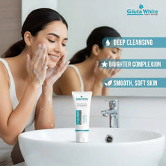 Gluta White Vitamin C & Glycolic Acid Face Wash - 100g Gluta White