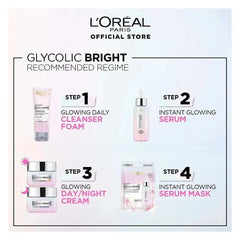 L'Oreal Paris Innovation Glycolic-Bright Glowing Daily Cleanser Foam - 100ml Loreal Paris