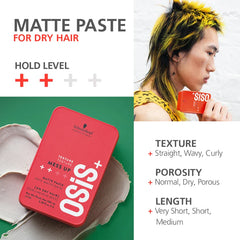 Schwarzkopf Osis+ Texture Mess up Matte Paste 100ml Schwarzkopf