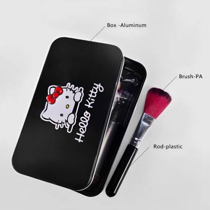 Hello Kitty Professional Makeup Brushes With Box Black Color (Set Hello Kitty