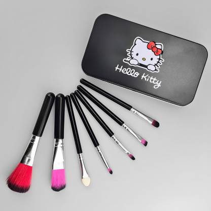 Hello Kitty Professional Makeup Brushes With Box Black Color (Set Hello Kitty
