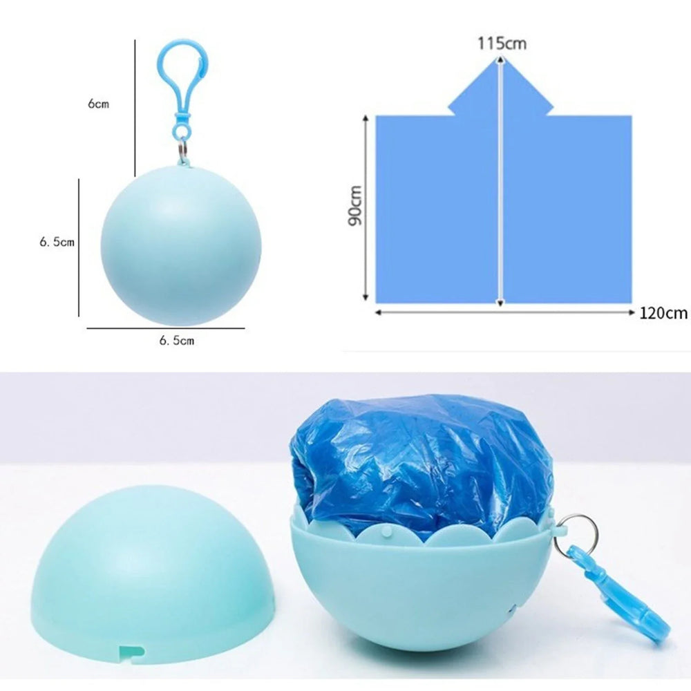 Portable Disposable Raincoat Keychain Compression Ball - Each Cosmia.pk