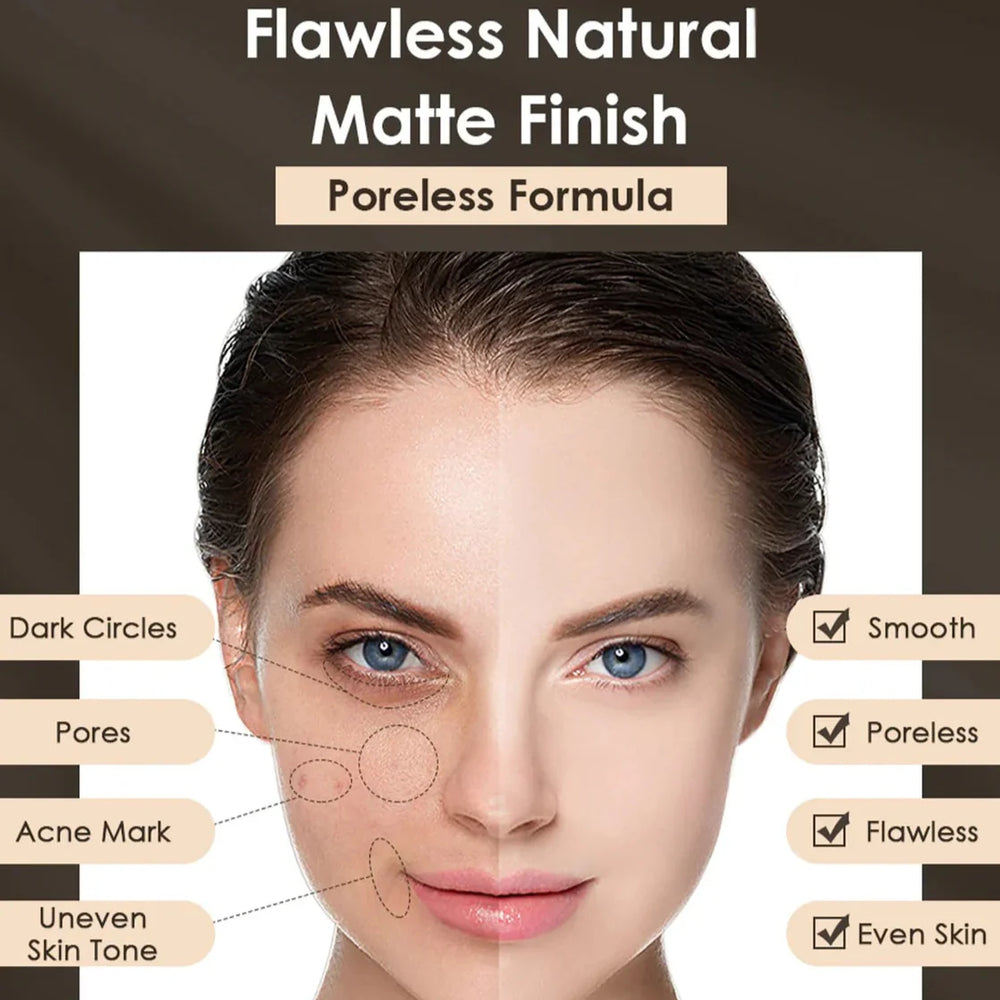 MUICIN Luminous Nude Velvet Full Coverage Foundation – 50g Muicin