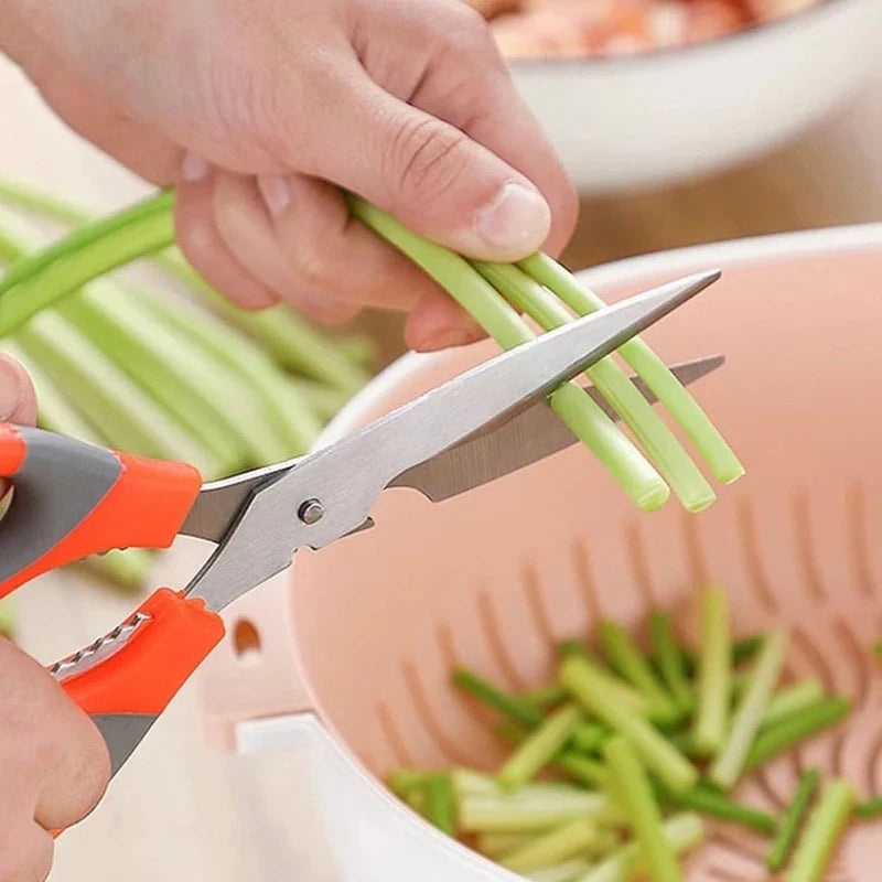 Stainless Steel Meat Vegetable Cutting Scissors Cosmia.pk