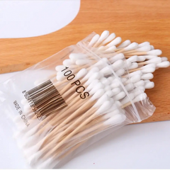 Wooden Cotton Bud - 100Pcs Cosmia.pk