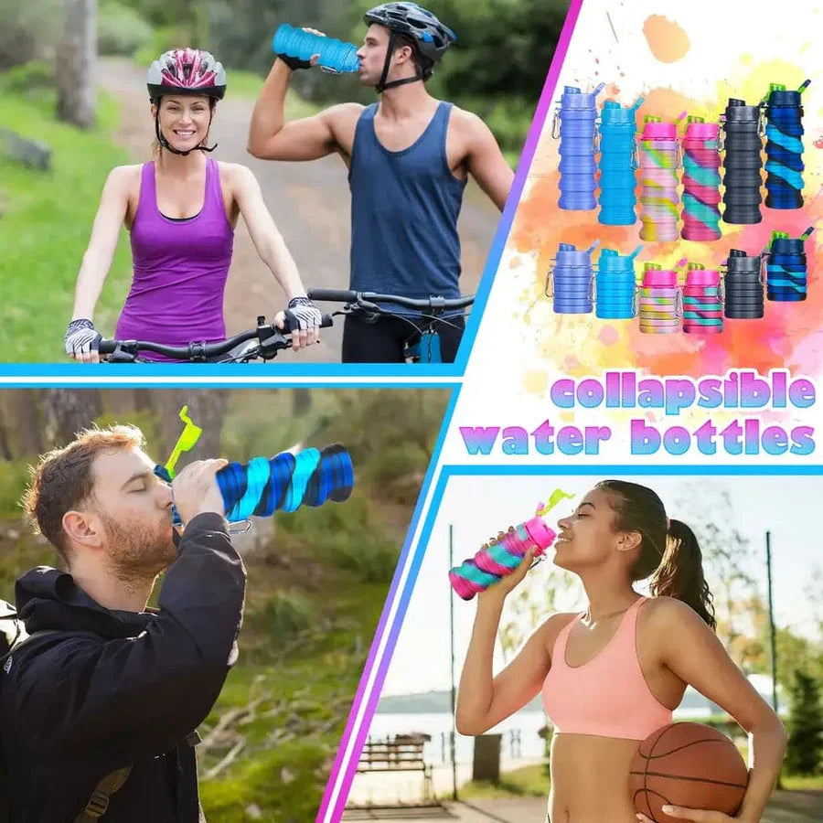 Creative Portable Silicone Folding Sports Water Bottle - 500ml - Each Cosmia.pk