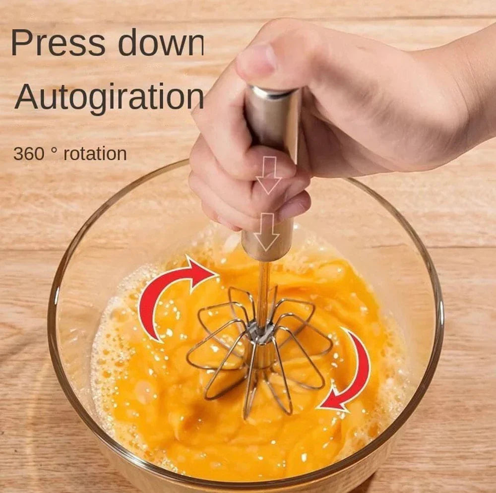 Spring Egg Beater, Manual Hand Pressure, Semi Automatic Egg Beater Cosmia.pk