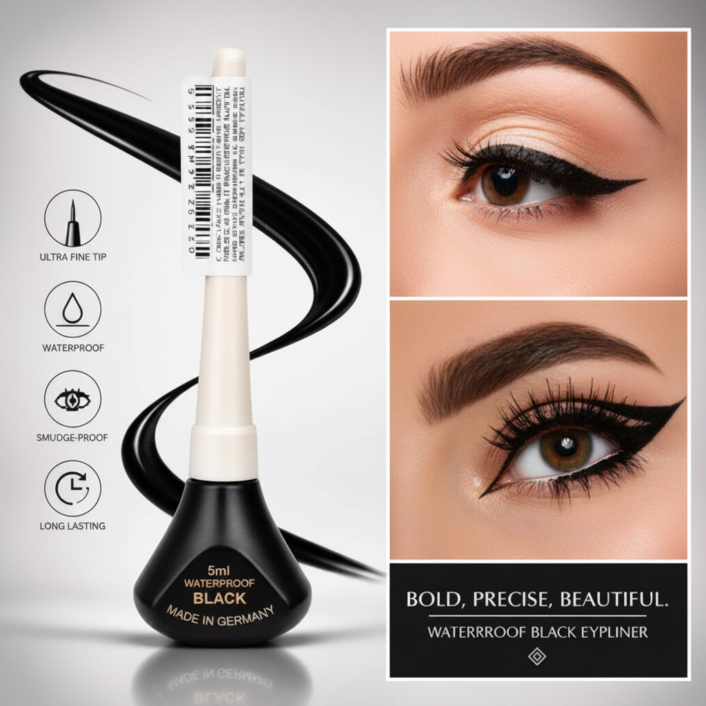 Miss and Mrs Ultra Fine Waterproof Black Dipliner - 4.5ml Miss and Mrs