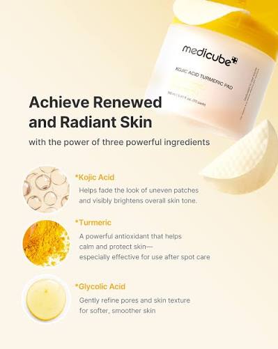 Medicube Kojic Acid Turmeric Toner Pad 70 Pads Medicube